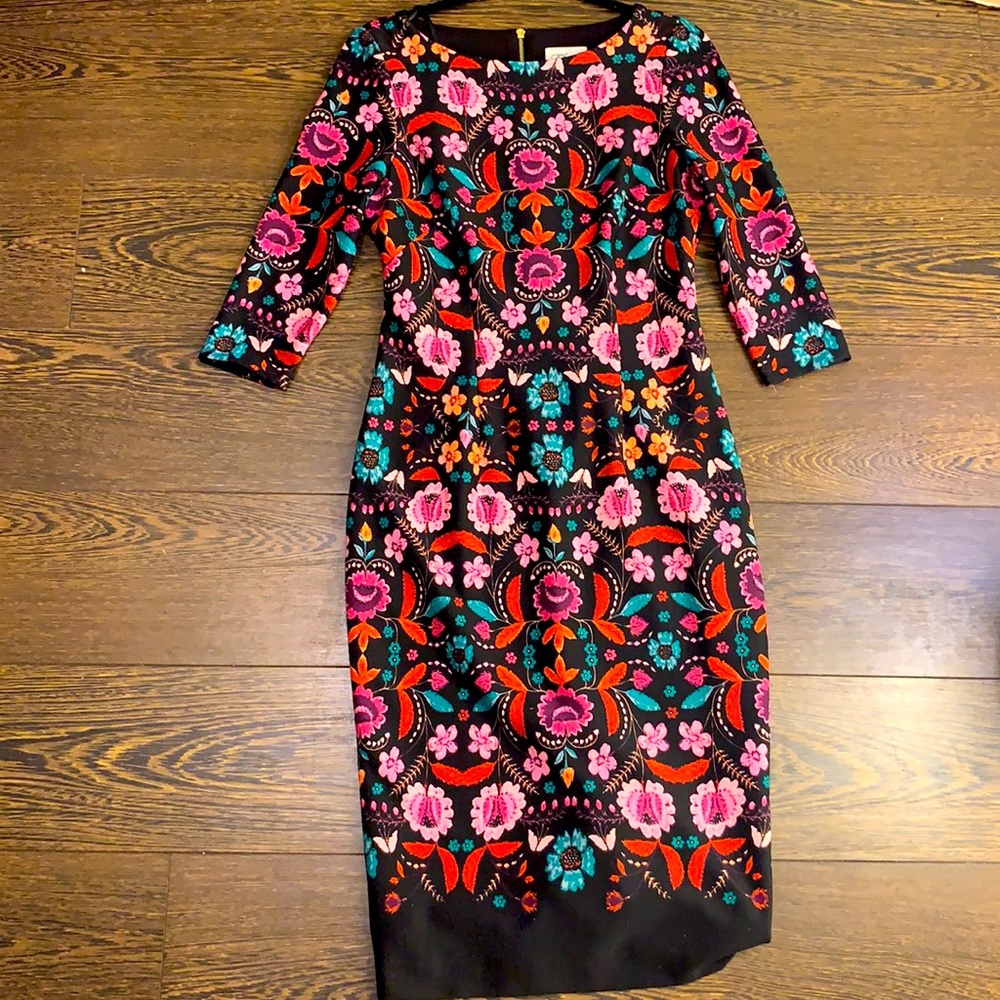 ELIZA J FLORAL MULTICOLORED DRESS